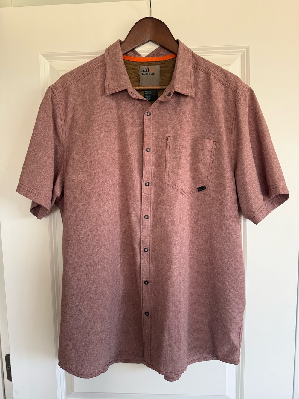 5.11 Tactical Men's Short-Sleeve Button-Down Shirt in Dusty Rose